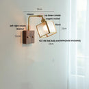 Axyaa Rotatable Dove Tiffany LED Wall Light Fixture Glass in Copper & Walnut