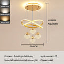Axyaa Acrylic Crystal Chandelier LED Pendant Lamp for Home Decor and Indoor Lighting