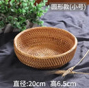 Axyaa Bamboo Woven Fruit Basket for Living Room and Kitchen Storage