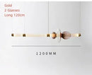 Axyaa Nordic Stained Glass LED Chandelier for Dining Kitchen Island