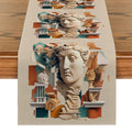 Axyaa Abstract Sculpture Pattern Table Runner for Wedding Party Dining Decor