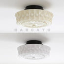 Axyaa Milk White Glass LED Pendant Light - Retro Ceiling Lamp