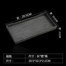 Axyaa Imitation Wood Pattern Food Storage Tray Set - Tea Coffee Snack Dishes