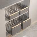 Axyaa Foldable Sink Pull-out Rack: Adjustable Drawer Dish Storage Organizer
