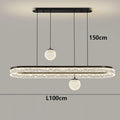 Axyaa Crystal Ceiling Chandelier LED Pendant Light for Living Room & Dining Room