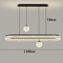 Axyaa Crystal Ceiling Chandelier LED Pendant Light for Living Room & Dining Room