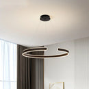 Modern LED Semicircle Ring Pendant Light for Living Room by Axyaa
