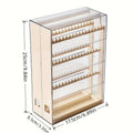 Axyaa Toy Display Box with Character Keychain Organizer - Large Capacity Transparent Rack