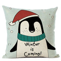 Axyaa Penguin Cushion Cover: Cute Sofa Pillow for Kids & Living Room, 45x45cm