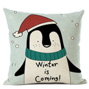 Axyaa Penguin Cushion Cover: Cute Sofa Pillow for Kids & Living Room, 45x45cm