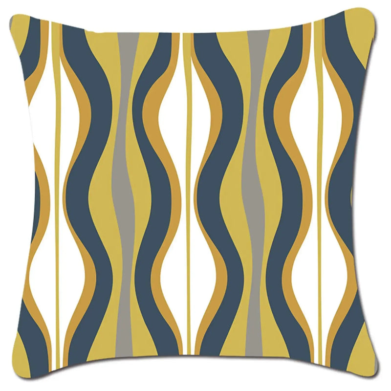 Axyaa Nordic Stripe Printed Pillowcase for Living Room Sofa, Simple Style Cover