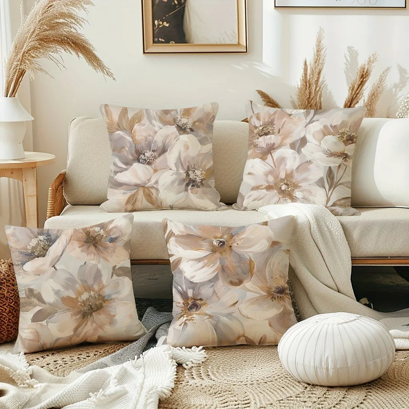 Axyaa Floral Pattern Pillowcase for Home Decor
