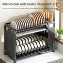 Axyaa 2-Tier Dish Drying Rack and Utensils Holder Organizers
