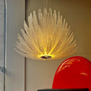 Axyaa Vintage Gold Murano Glass Chandelier with Floral Details