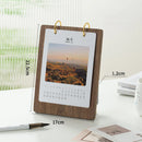 Axyaa Wooden Creative Literary Desktop Calendar Office Note Work Calendar