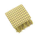 Axyaa Houndstooth Decor Throw Blanket Soft Sofa Scarf, Modern Bed Flag Tassel