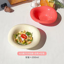 Axyaa Wave Salad Bowl Saucer - Creamy Color, Ins Style, Dishwasher Safe, Dessert Snack