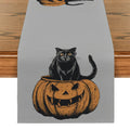 Axyaa Halloween Cat Pumpkin Head Table Runner