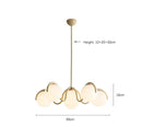 Axyaa Nordic Magic Bean Pendant Light, Red Cream Chandelier for Living, Bedroom, Dining