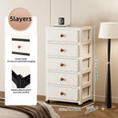 Axyaa 13.8 Inch Drawer Storage Cabinet, 3-6 Tier, Large Capacity, Multi-Color Options
