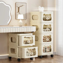 Axyaa Multi-Layer Rolling Storage Cart with Drawers, Mobile Organizer for Home and Office