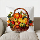 Axyaa Autumn Wreath Pumpkin Berries Pillow Cover