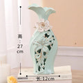 Axyaa Ceramic Gilded Vase Decorations for Modern Living Room and Dining Table