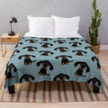 Axyaa Dachshund Dog Fleece Blanket - Lightweight Wiener Dog Throw Blanket
