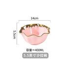 Axyaa Ceramic Vegetable Salad Bowl Fruit Plate Dessert Dried Fruit Basin