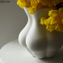 Axyaa White Ceramic Human Body Vase Decorative Crafts