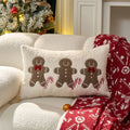 Embroidered Christmas Pillow Cover with Color Letters - Axyaa Brand