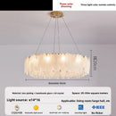 Axyaa Luxury Feather Glass Crystal Pendant Chandelier for Modern Home Decor.