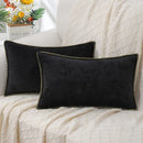 Axyaa Luxury Chenille Pillow Cover with Velvet Stitched Edge