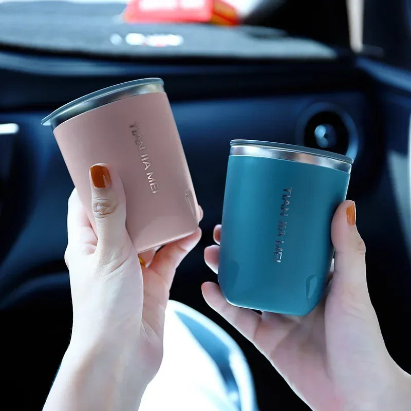 Axyaa Stainless Steel Portable Thermos Cup, 300ml Simple Office Coffee Mug