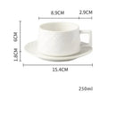 Axyaa Ceramic Coffee Mug Cup Saucer Set, Nordic Rock Design, 8oz Home & Office