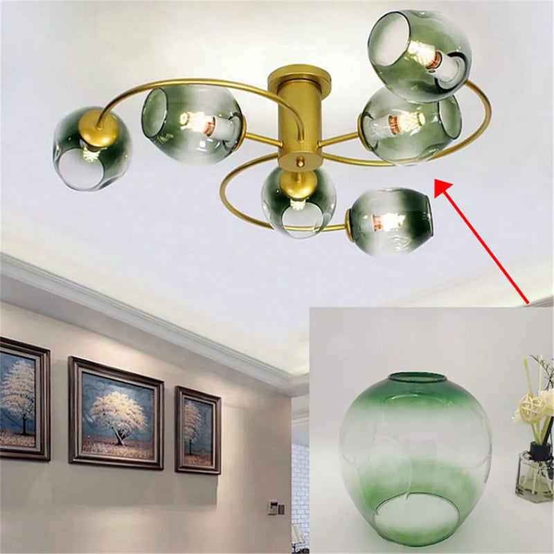 Axyaa Glass Shade Replacement for DNA Magic Bean Lights - 18cm, Concave Lens - E27 Lamp Cover