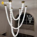 Axyaa Luxury Pear Necklace Chandelier for Living Room Dining Room Foyer