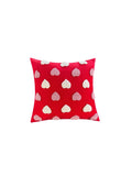 Axyaa Red-White Love Tufted Cushion Cover - Romantic Home Decor - 45x45cm