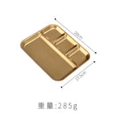 Axyaa Stainless Steel Dipping Plate with Compartments and Tray - Tableware for Snacks and Lunch