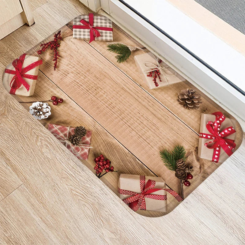 Axyaa Christmas Home Decoration Door Mat - Anti-Slip Floor Carpet