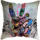 Axyaa Graffiti Street Art Pillow Covers - Home Decoration Lions David Lips Cover