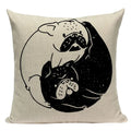 Axyaa Pug Dog Sport Symmetry Cushion Cover Pillow Case