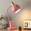 Axyaa Macaron Desk Lamp with LED, Dimming, and Pen Holder for Home Decor Lighting.