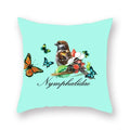 Axyaa Synthetic Butterfly Pet Printed Polyester Pillow Cover Butterfly Dog Cat themed d��cor