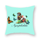 Axyaa Synthetic Butterfly Pet Printed Polyester Pillow Cover Butterfly Dog Cat themed d��cor