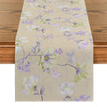 Axyaa Yellow Leaf Plant Table Runner | Chinese Style Floral Table Decor