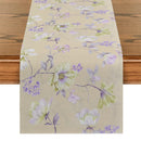 Axyaa Yellow Leaf Plant Table Runner | Chinese Style Floral Table Decor