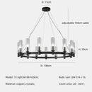 Axyaa Crystal Chandelier Pendant Lights LED Indoor Luxury Lighting Fixtures