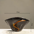 Axyaa Crack Glass Vase Flower Pot for Terrarium or Floral Arrangements