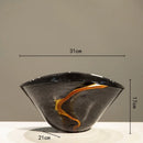Axyaa Crack Glass Vase Flower Pot for Terrarium or Floral Arrangements
